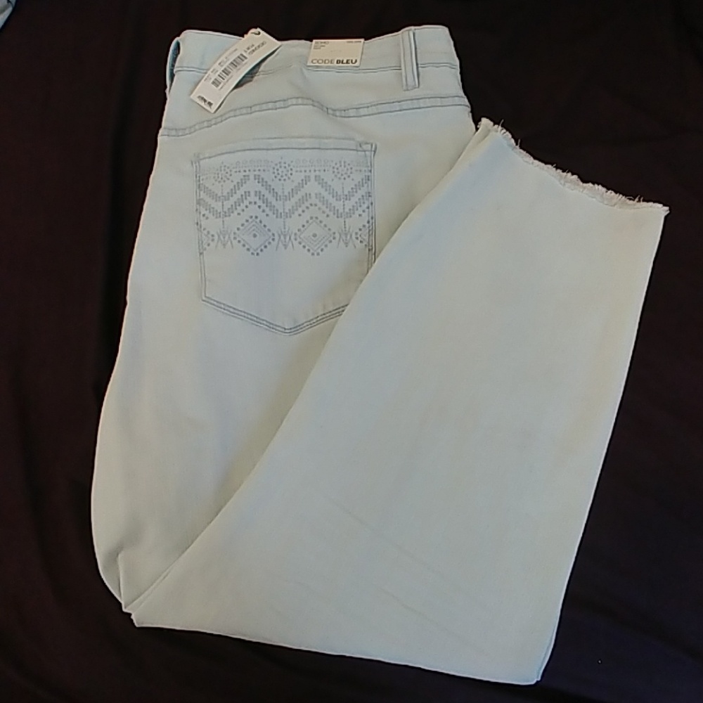 White Washes Frayed bottom Crops.